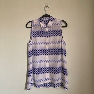 Equipment silk sleeveless blouse